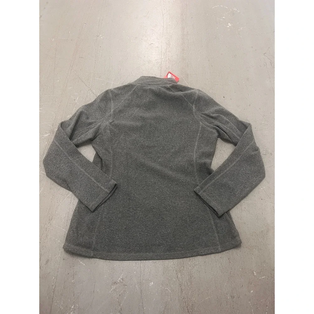 The North Face Sweater Womens Large Zinc Gray Logo 1/4 Zip Long Sleeve Outdoor - Picture 8 of 8